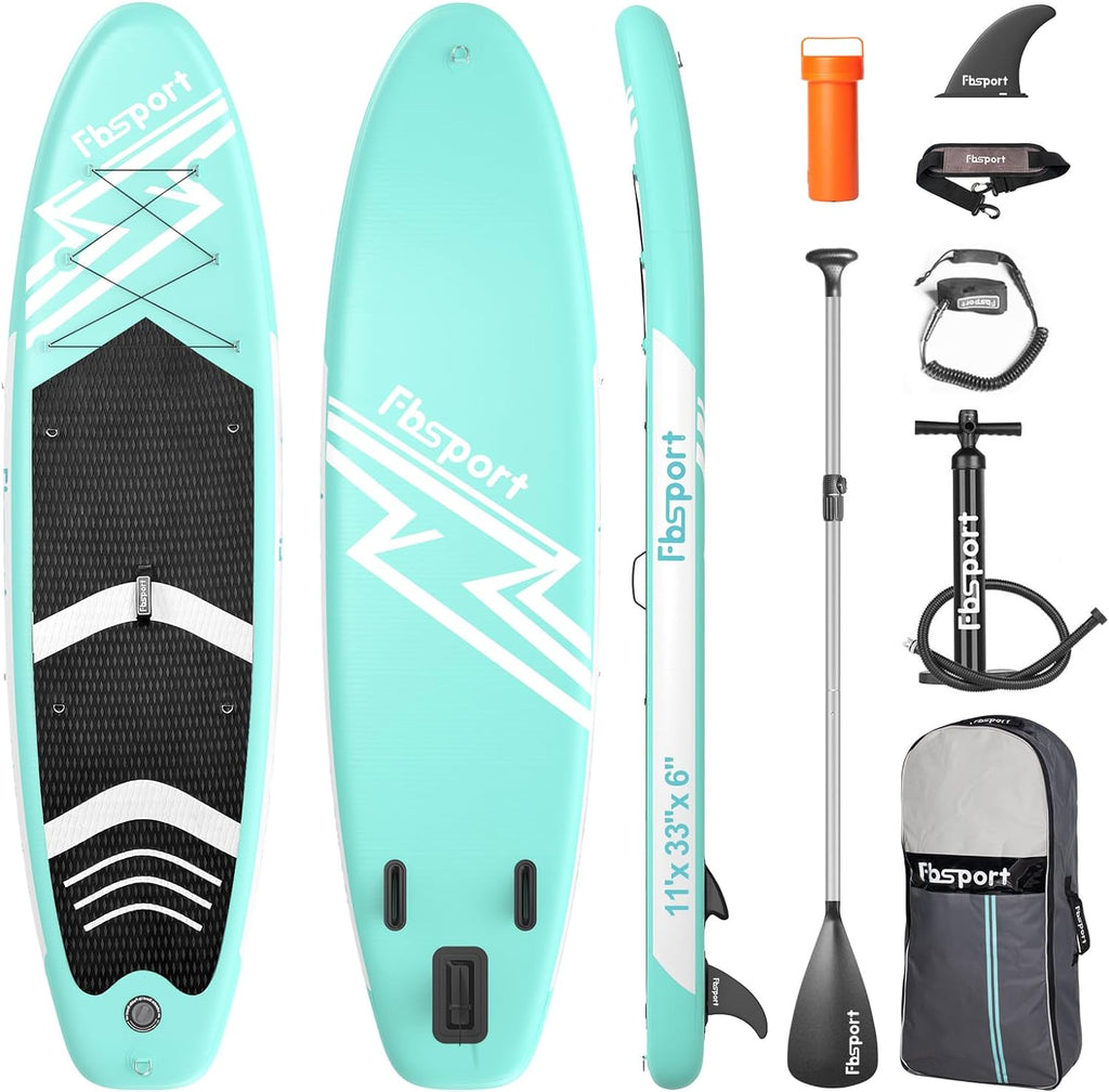 Premium Stand Up Paddle Board, Yoga Board with Durable SUP Accessories & Carry Bag | Wide Stance, Surf Control, Non-Slip Deck, Leash, Paddle and Pu...